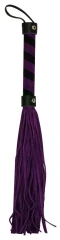 Фиолетовая замшевая плётка Bad Kitty Lila - 38 см.
