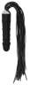 Чёрная плеть с рукоятью-фаллосом Whip with Realistic Silicone Dildo - 45,5 см.