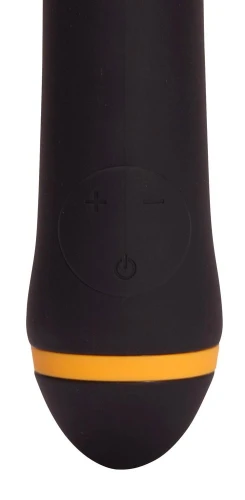 Чёрный вибратор для массажа G-точки Turbo G-Spot - 22,2 см.