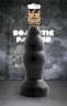 Чёрная рельефная анальная пробка Butt Bullet - 15 см.